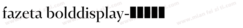 fazeta bolddisplay字体转换